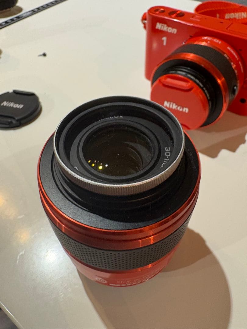 【ジャンク】希少カラー　Nikon 1 J2 オレンジ　カメラ　レンズセット