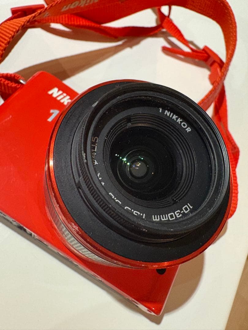 【ジャンク】希少カラー　Nikon 1 J2 オレンジ　カメラ　レンズセット