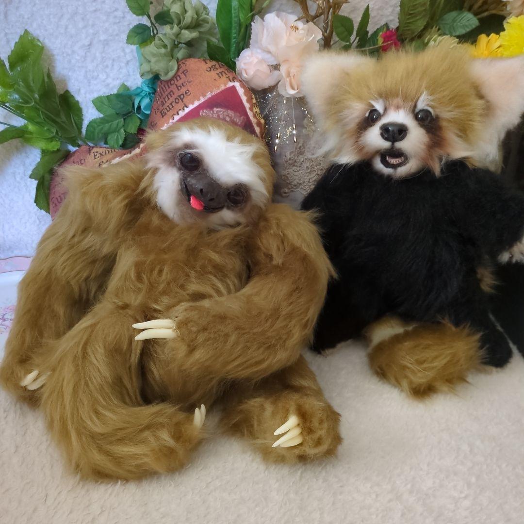 ハンドメイド 作家 リアル テディベア ぬいぐるみ レッサーパンダ