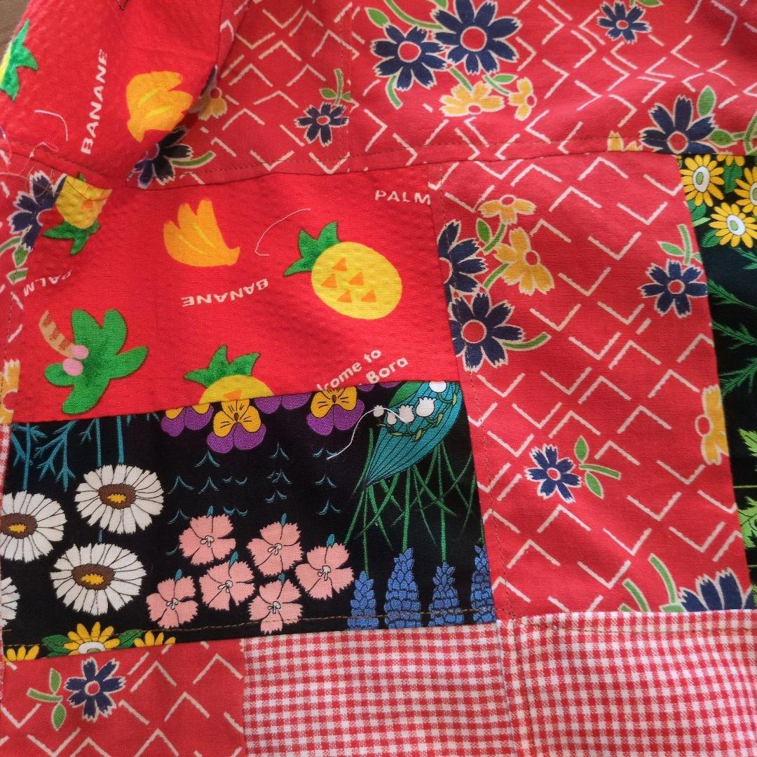 Vintage　パッチワーク　ロングスカート　フリーサイズ　ハンドメイド
