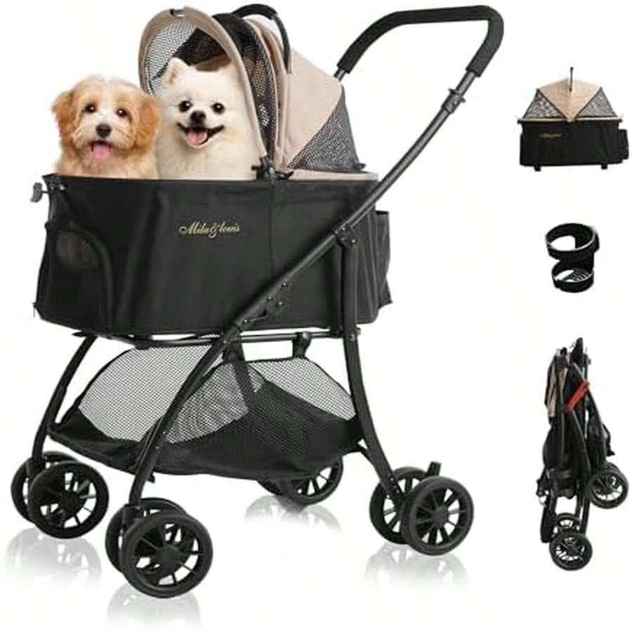 MILA&LOUIS犬猫用ペットカート分離折りたたみ超軽量耐荷重20kg外出便利