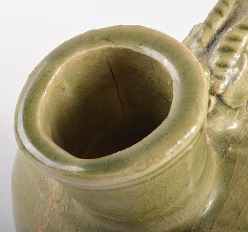 中国　龍泉窯　青磁　神獣持ち手　執壷　水注　C　R5199