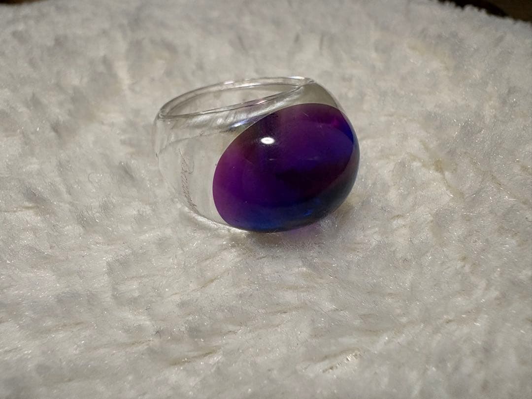 希少 美品 バカラ イリゼクリア タンゴ クリスタル パープル リング