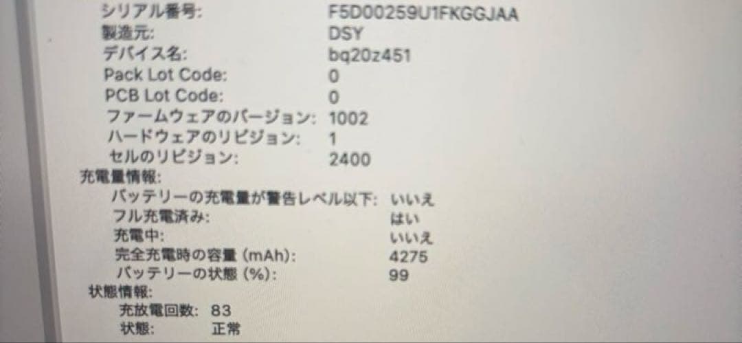 MacBook Pro 2019モデル　13インチ　メモリ16GB