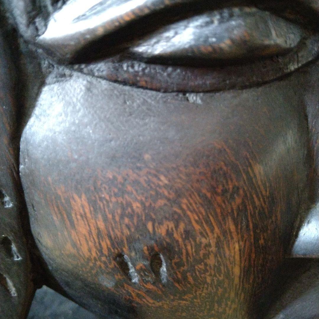 アフリカ  女性像  黒檀木彫り  時代物