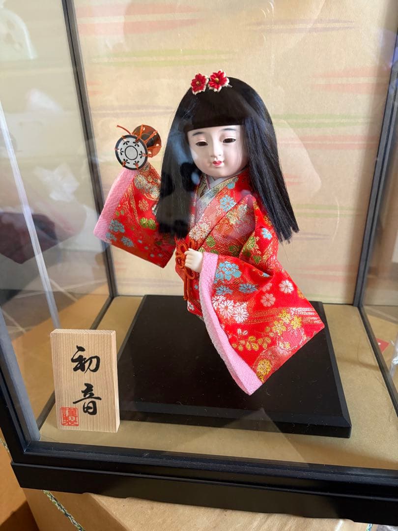 市松人形 初音 赤色着物