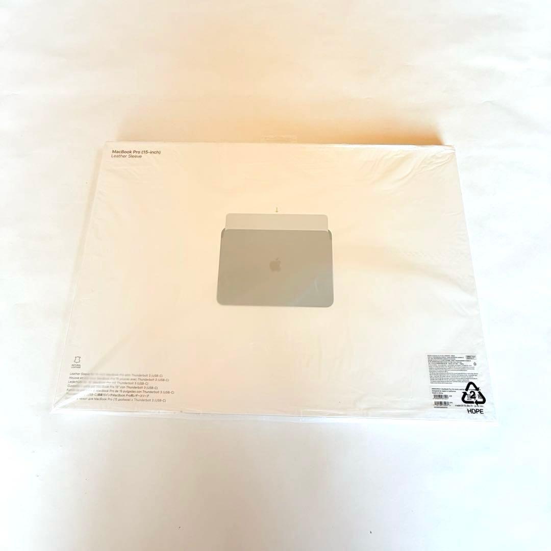 【新品】MacBook Pro レザースリーブ 純正ケース 15インチ ブラウン