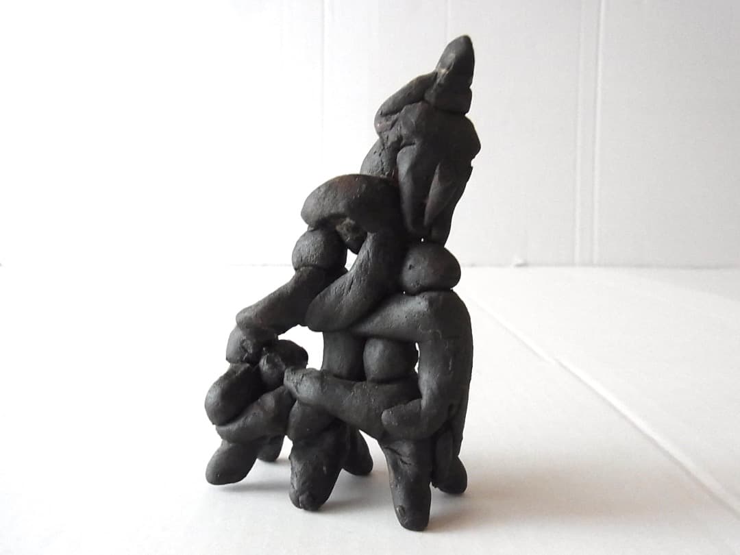 千疋猿・住吉大社（２体セット）／土人形 郷土玩具 フォークアート 工芸品