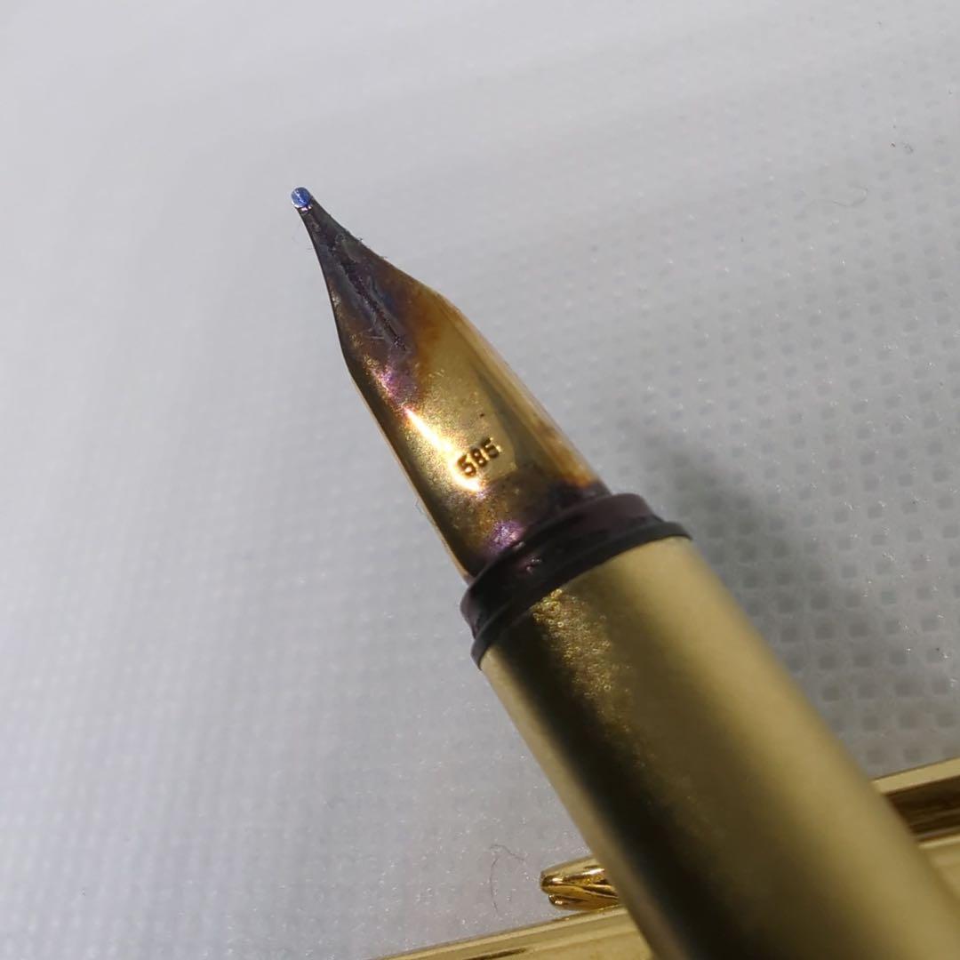 MONTBLANC モンブラン万年筆 585 ゴールド インクカートリッジ付き