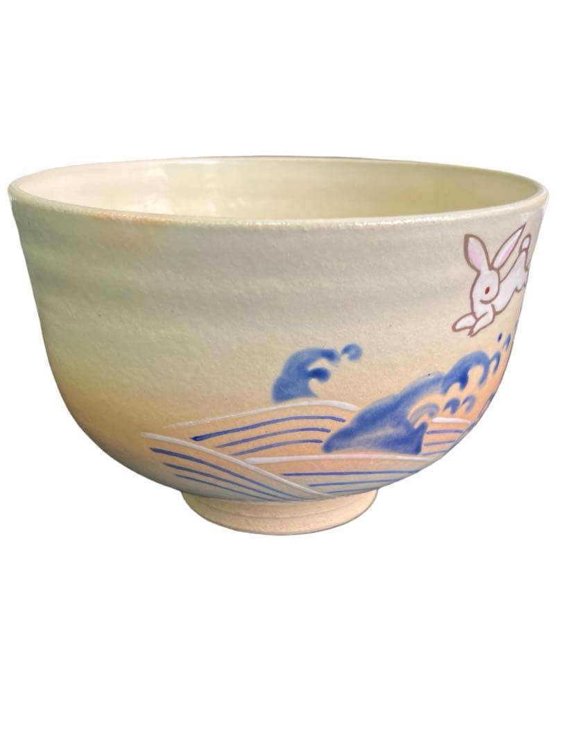 茶碗　御本　波うさぎ　耕寅窯　抹茶茶碗　抹茶碗　茶道具　抹茶