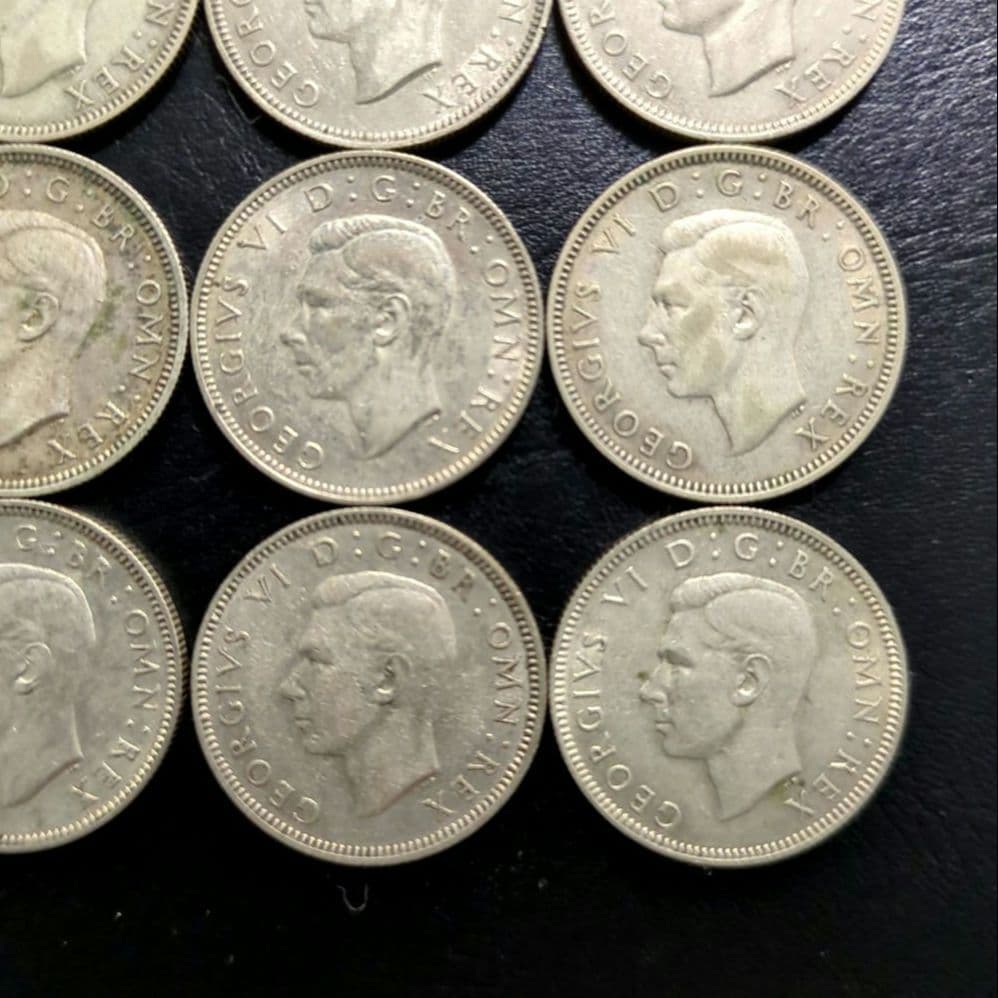 イギリス　イングランド様式９枚年号連続１シリング銀貨