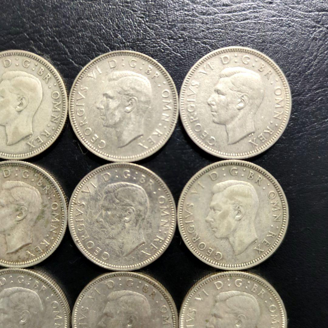 イギリス　イングランド様式９枚年号連続１シリング銀貨