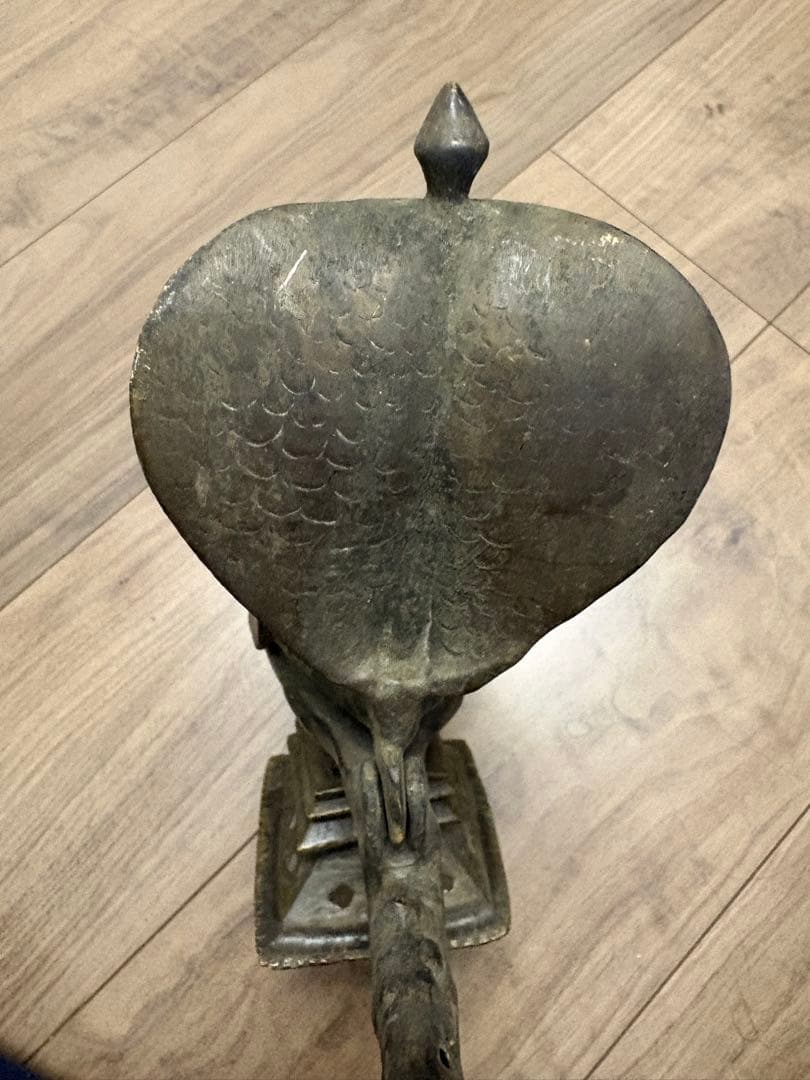 鳳凰香炉 古銅製 時代物 約1600克 旧藏