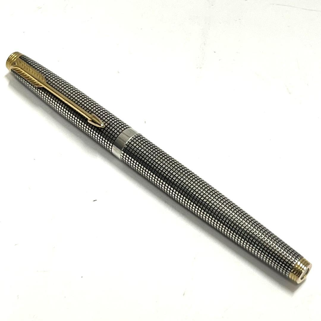 PARKERパーカー 万年筆 シルバー CAP＆BARREL U.S.A 14K