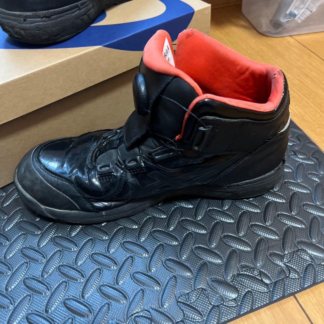 ASICS BOA 安全靴 黒/赤　限定色