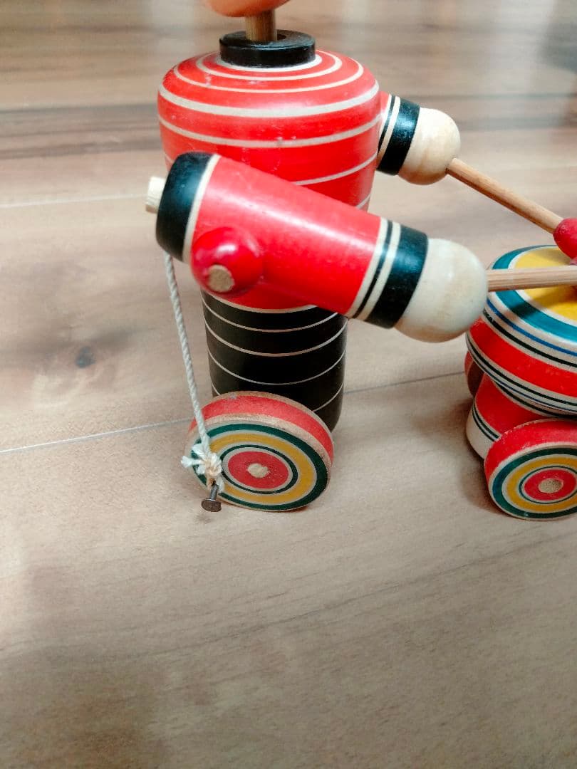 木製ドラム人形 　からくり人形　つたふみお　蔦文男　民芸品　伝統　アンティーク