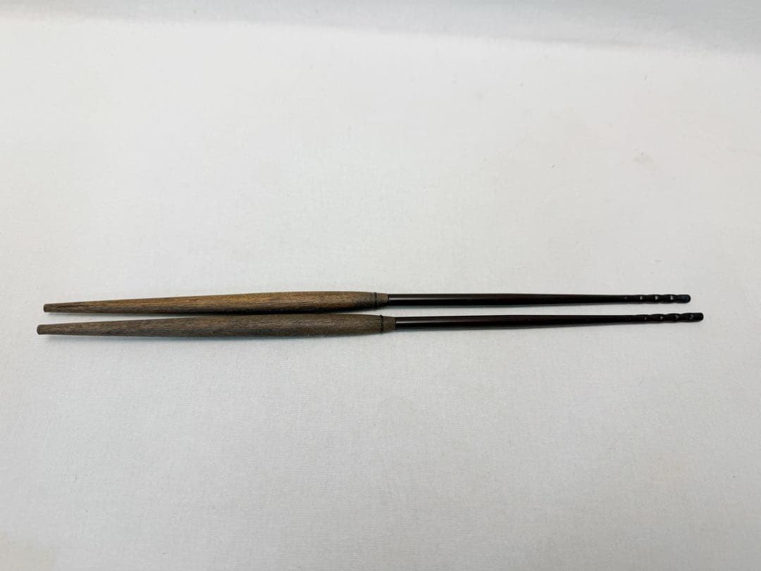未使用 茶道具 二代目 木村清五郎作 炉用火箸 共布 共箱
