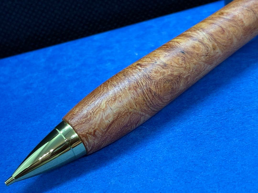 【早い者勝ち】極上花梨瘤　シャープペンシル0.5 加藤金属　ハンドメイド