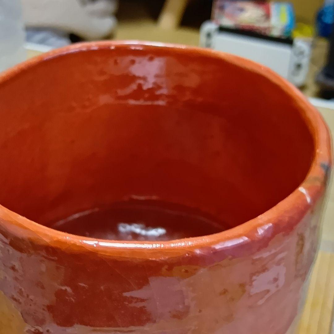 川崎和楽造 色絵 抹茶茶碗 御題茶碗 在銘 和楽 共箱 楽茶碗 茶道具