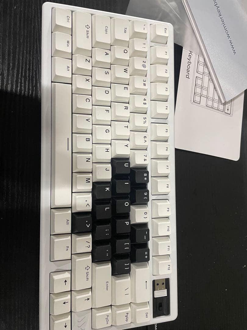 Womier 75% ワイヤレスメカニカルキーボード　SK71 Pro-ホワイト