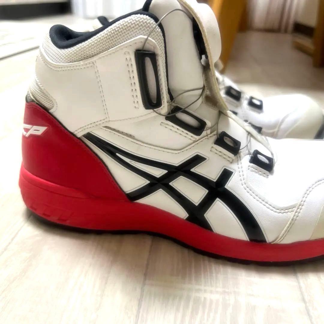 ASICS CP 安全靴 ホワイト/レッド