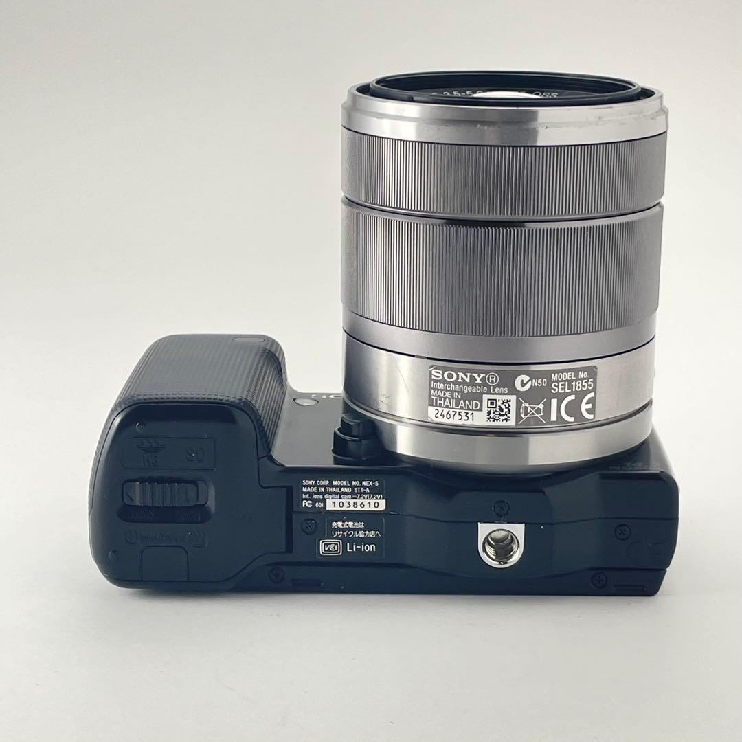 【美品・返品保証】Sony NEX-5 ブラック標準ズームレンズキット