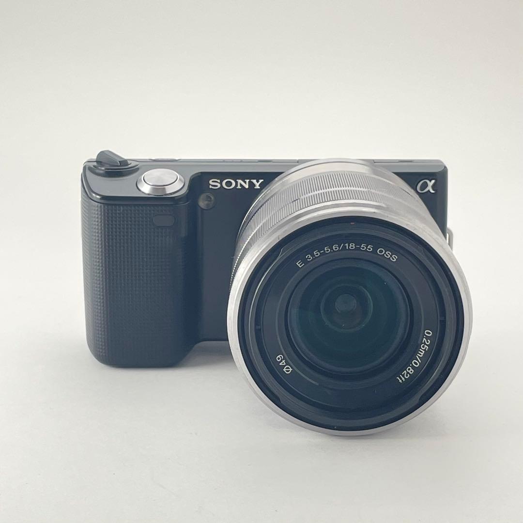 【美品・返品保証】Sony NEX-5 ブラック標準ズームレンズキット
