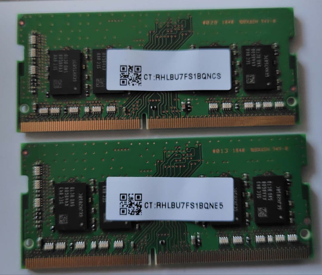 Samsung DDR4 2666V 8GB✕2枚 メモリー