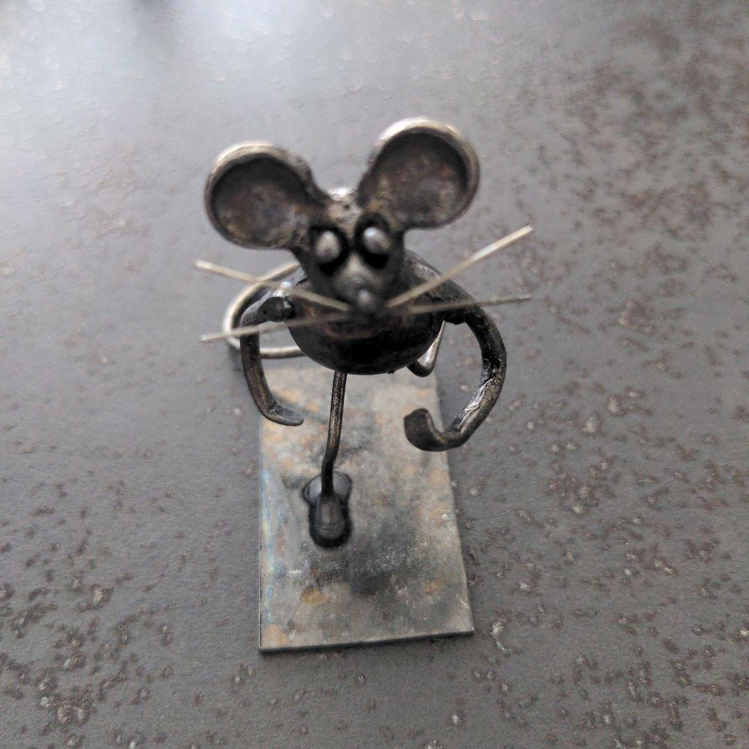 ネズミデザイン・ オブジェ 　金属製