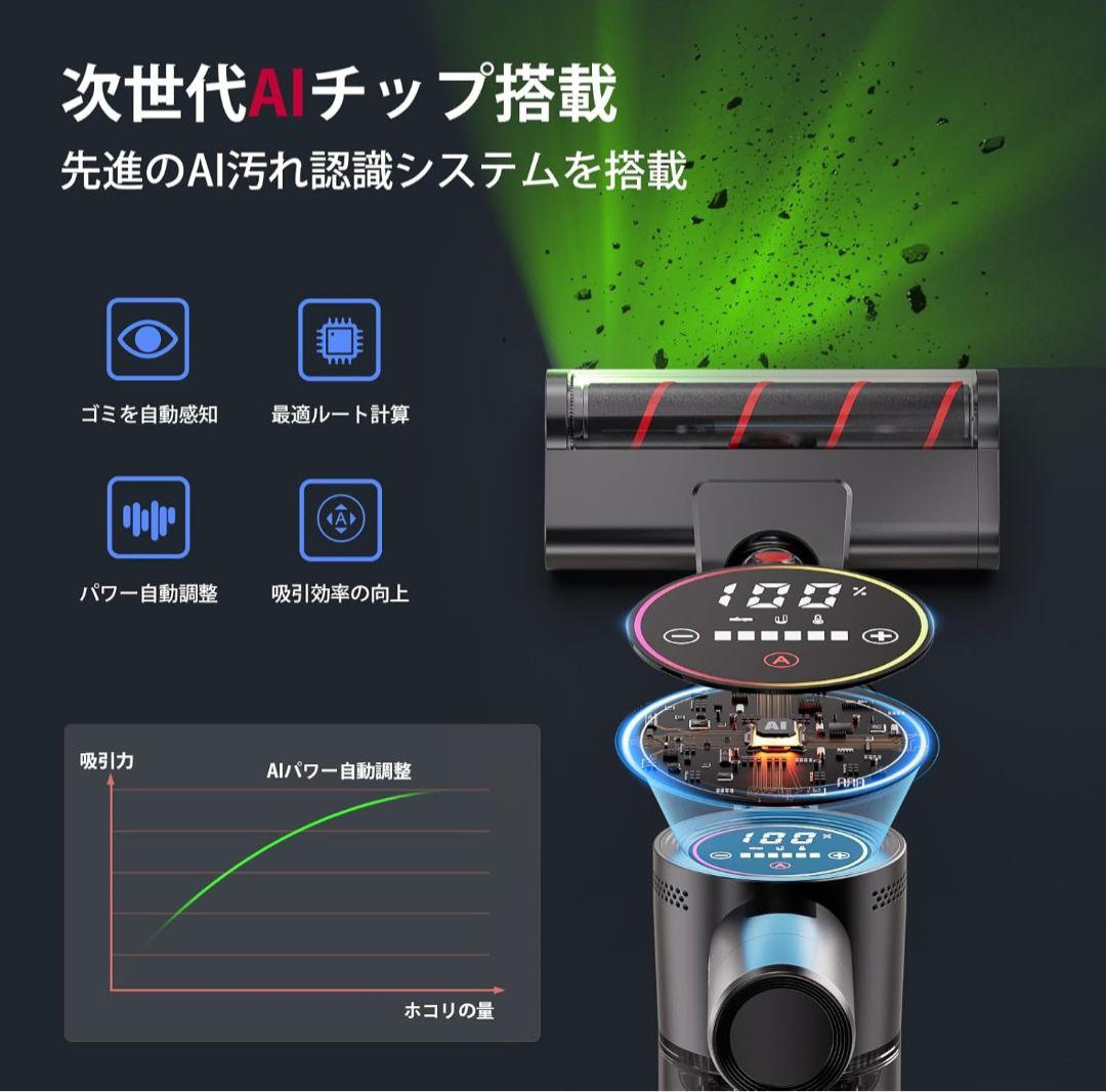 新品　掃除機 コードレス　2026先行販売　業界初独立モーター自走式　AI吸引