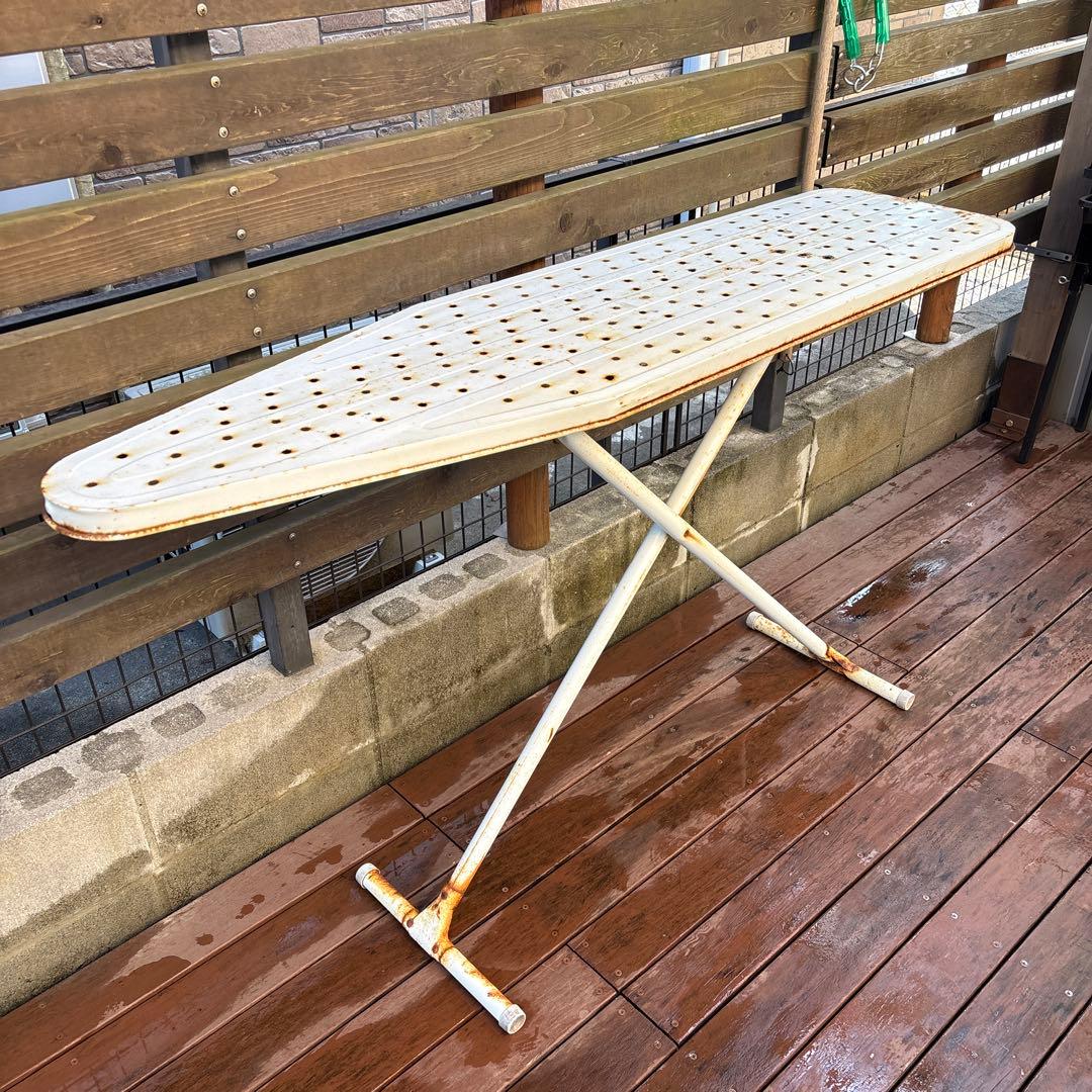 アイロン台 ビンテージ　USA製　アイアン　店舗什器　ホワイト