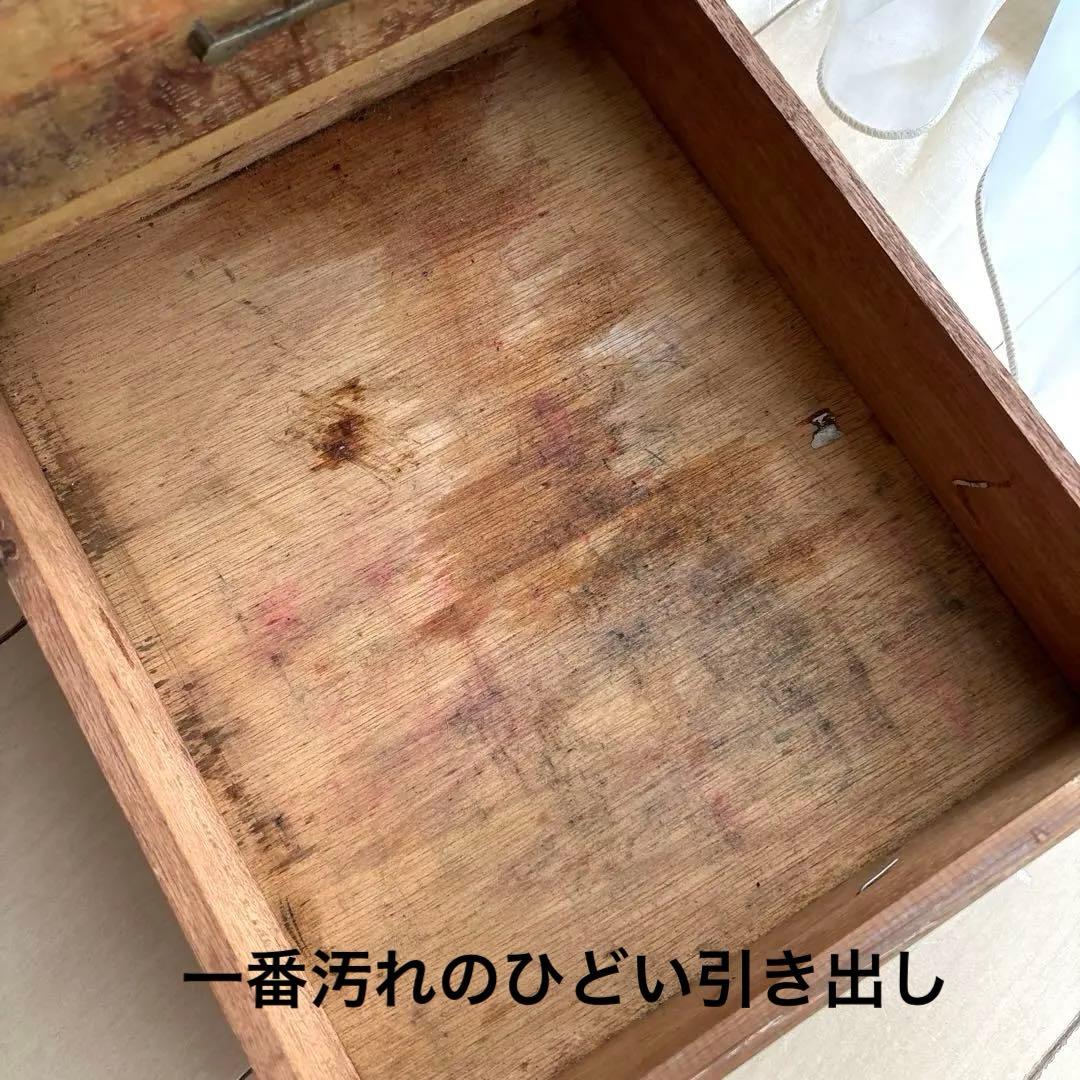 木製5段引き出し アンティーク　昭和レトロ　ヴィンテージ