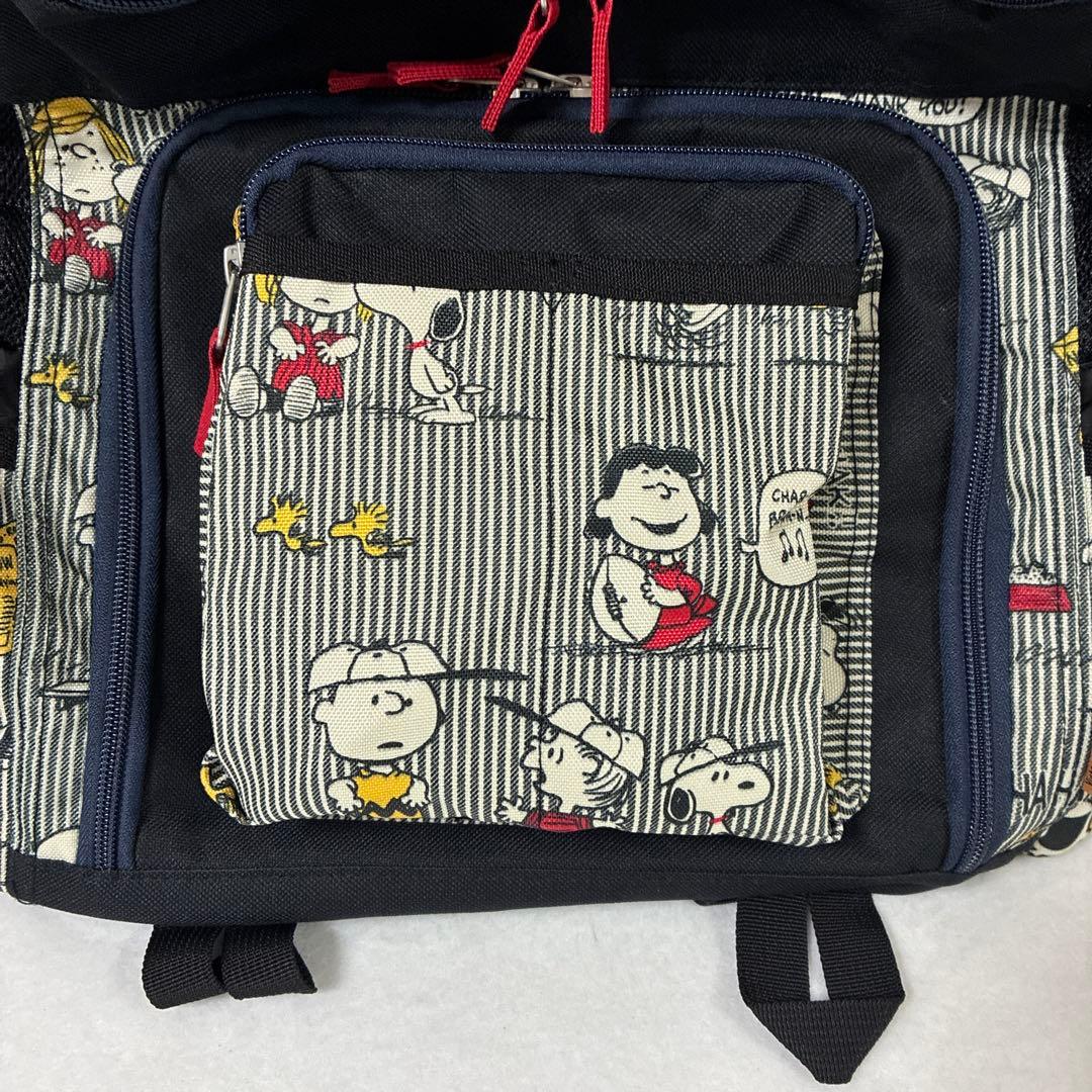 ペットパラダイス　Snoopy　ヒッコリー柄　ハグ＆リュックキャリーバッグ　美品