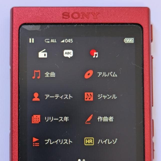 ソニー　ウォークマン　NW-A35　16GB　シナバーレッド