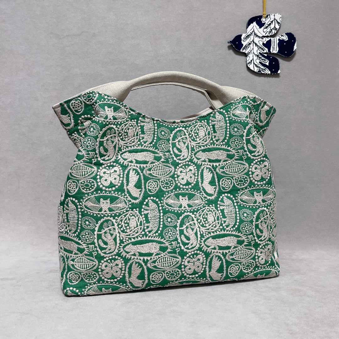 ハンドメイド　ミナペルホネン　くしゅっとトートバッグ⑅︎◡̈︎* トールサイズ