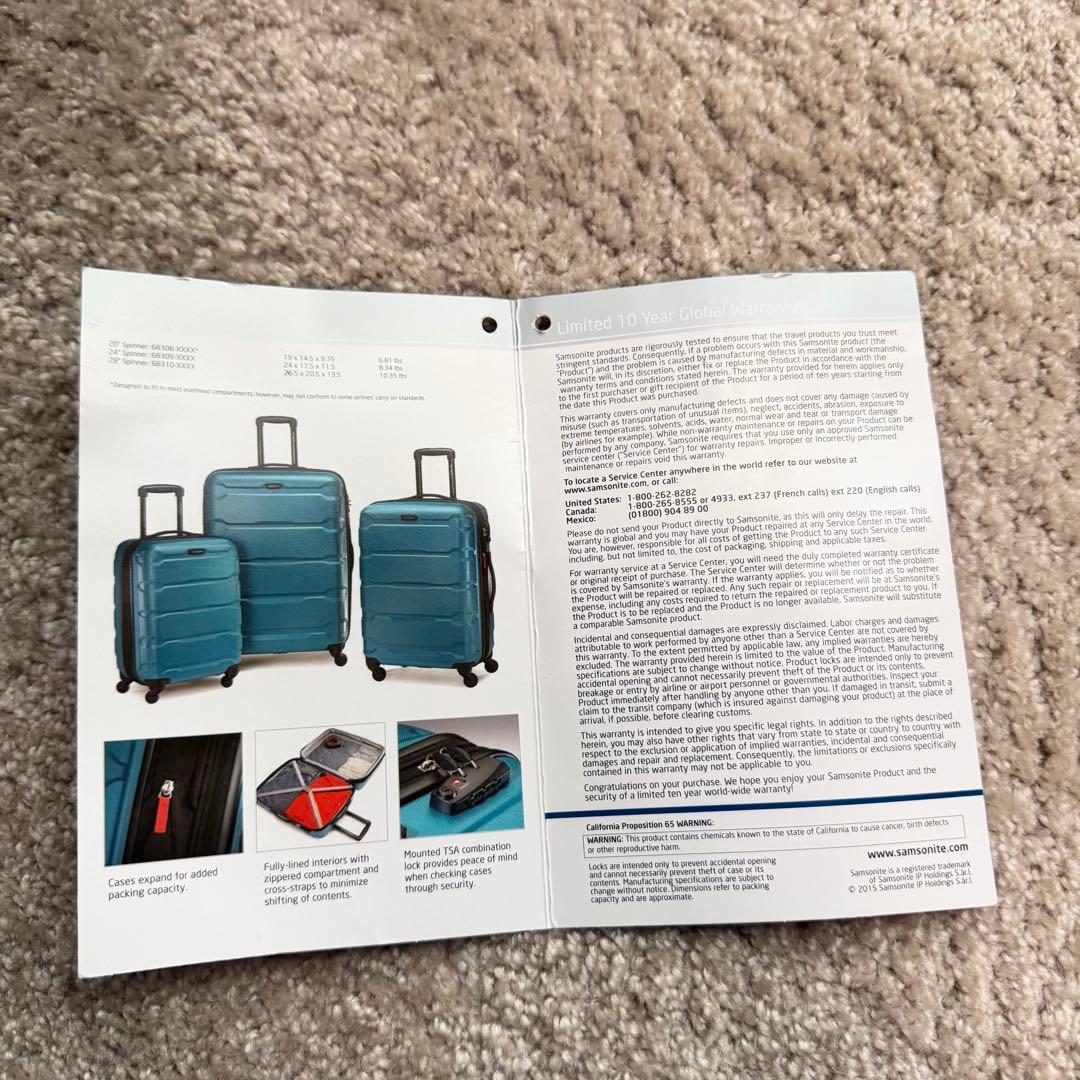 Samsonite1回使用 スーツケース Hardside Spinner28