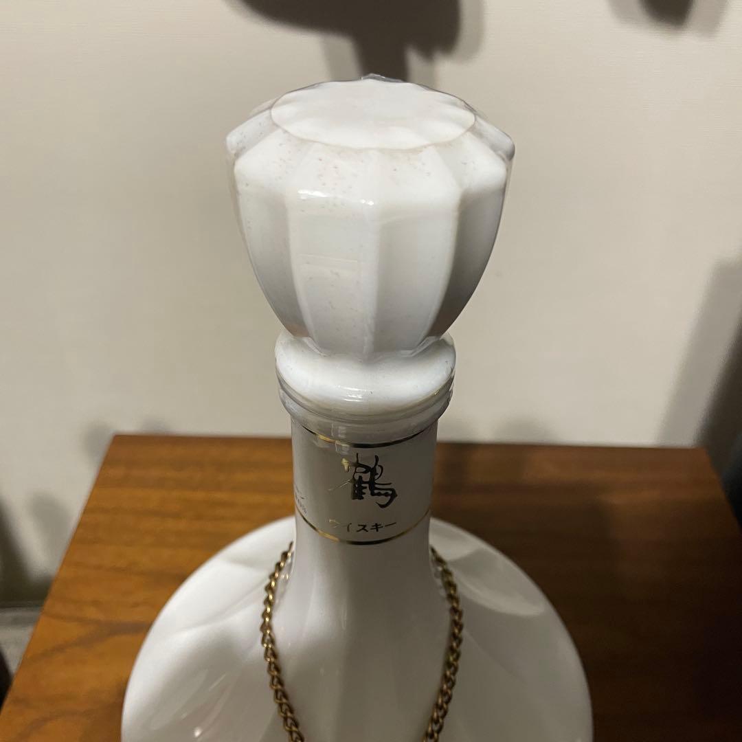 ニッカウイスキー陶器製ウイスキーボトル 鶴 陶器ボトル 白陶器 古酒 NIKKA
