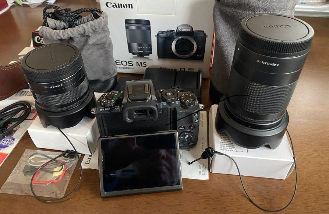 ★美品キャノンミラーレスカメラCANON EOS M5 ダブルレンズフルセット★