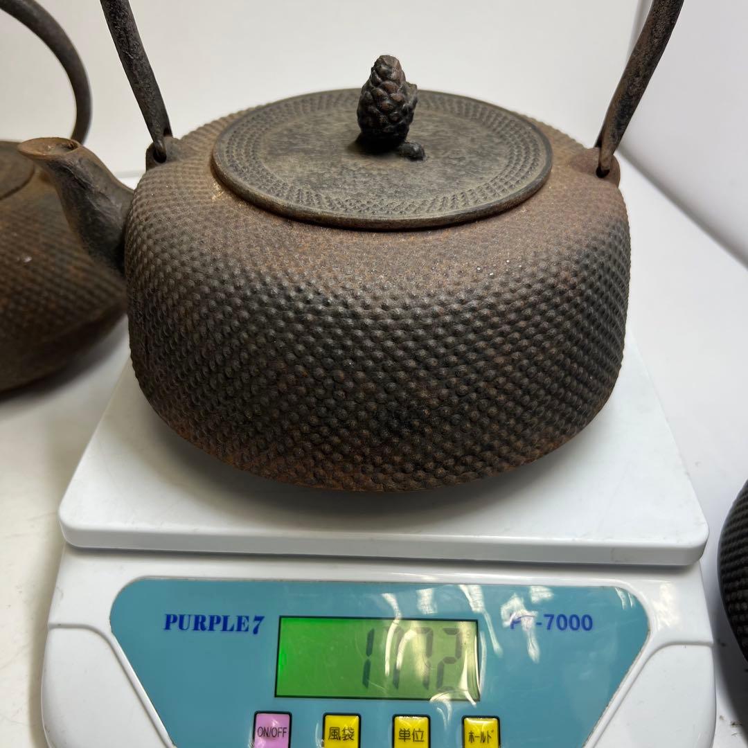南部鉄瓶　3個　1798/1772/3127g 東K8-0221①