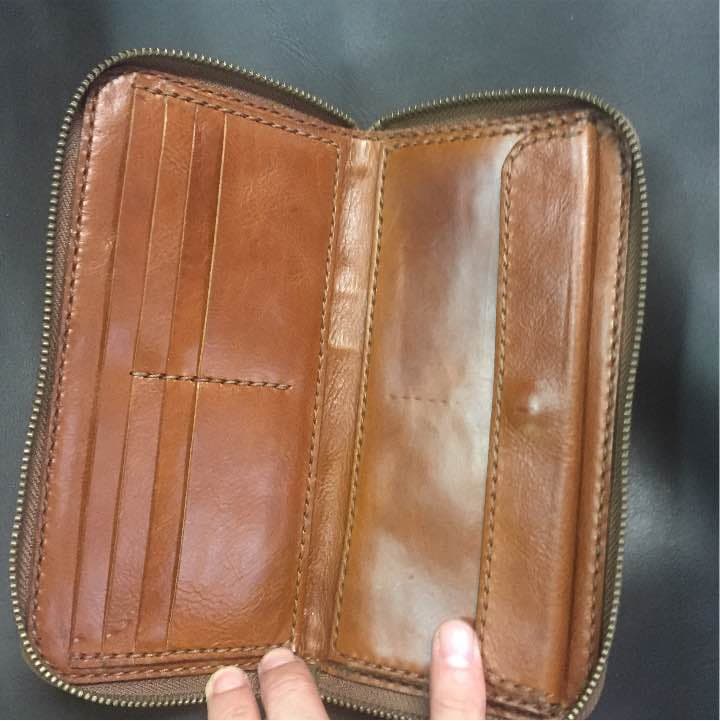 ラウンド長財布ハンドメイド