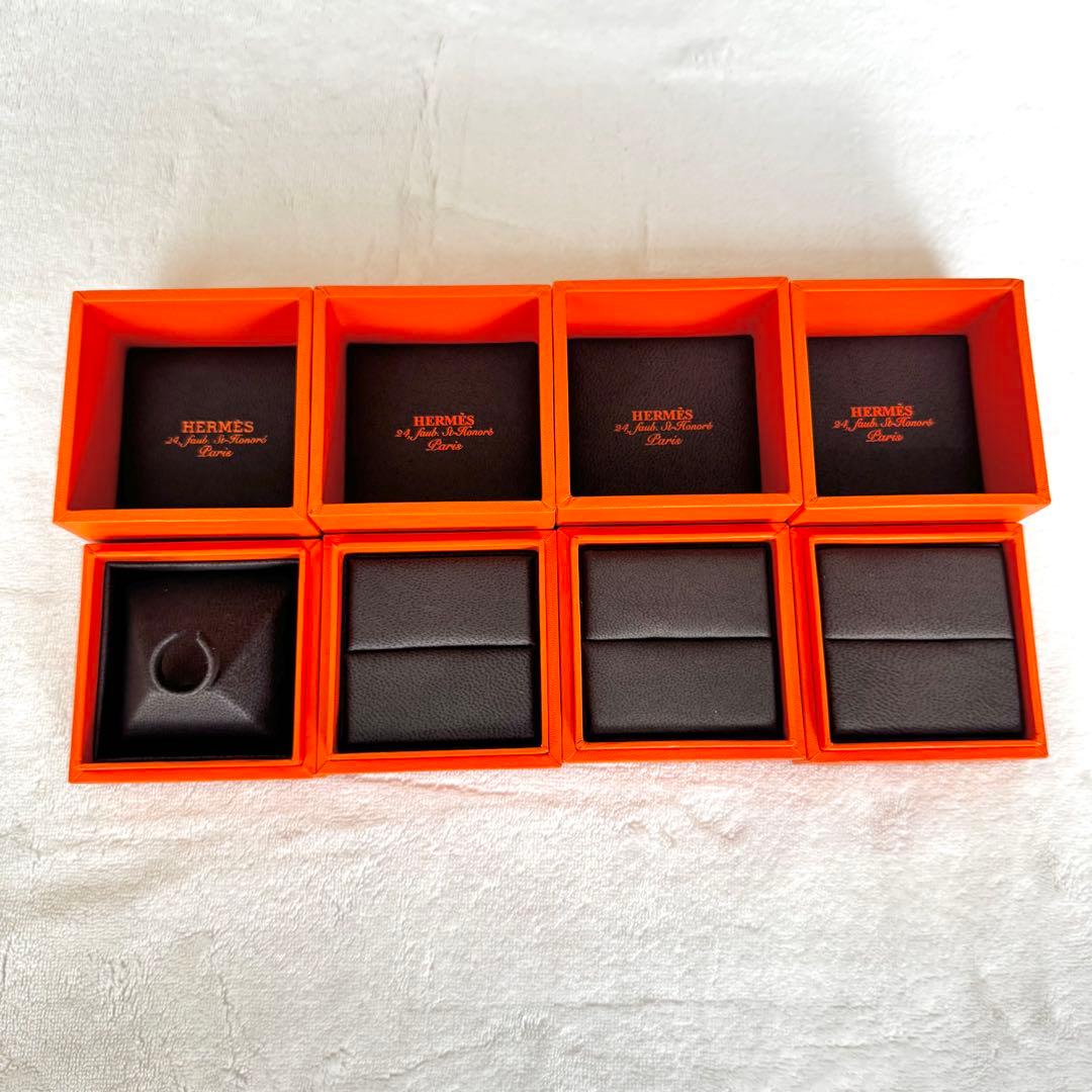 HERMES リング⠀空箱⠀オレンジ 　4箱　リボン付き