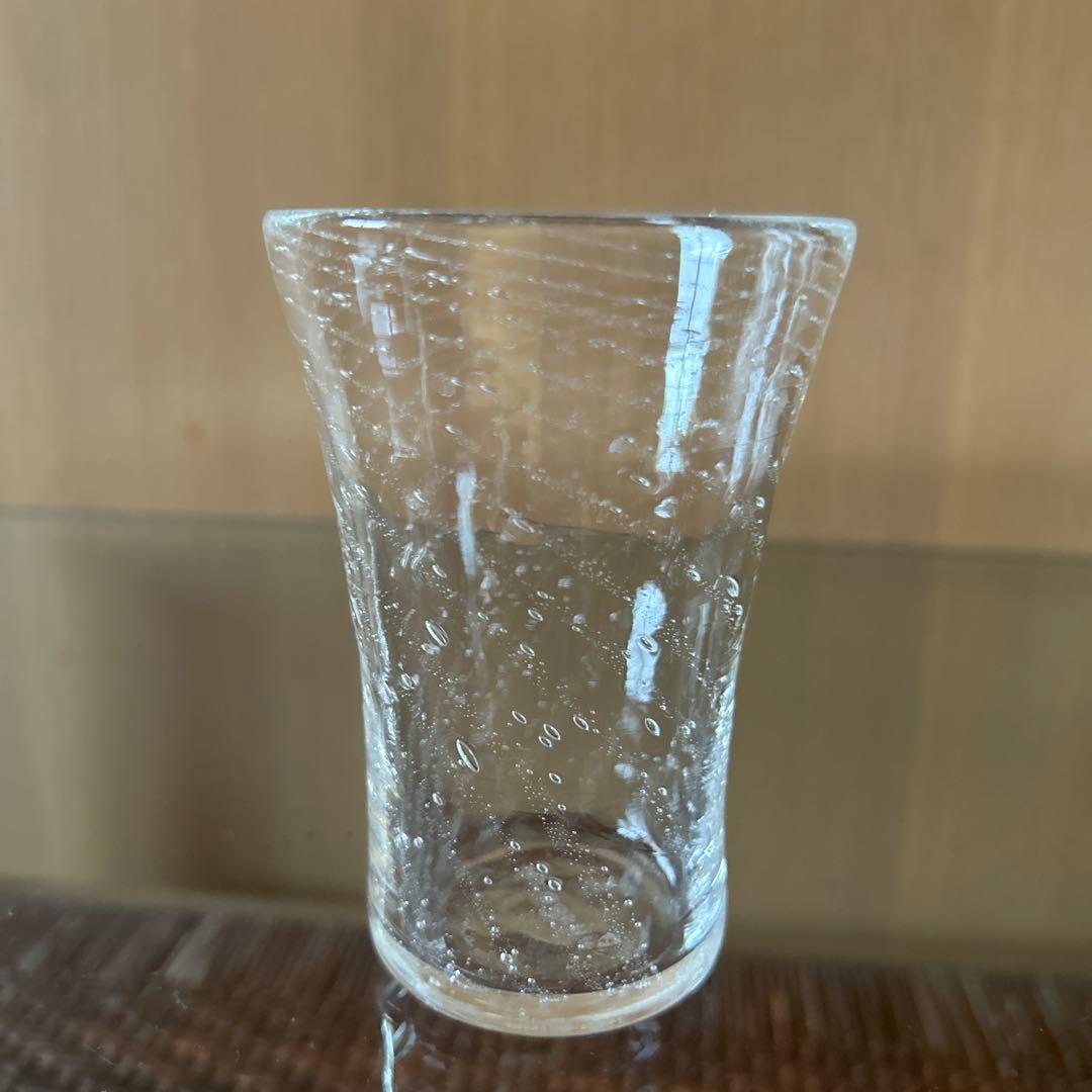新品◆88 荒川尚也　螺旋状　アワグラス　宙吹きガラスコップ　ペア　晴耕社ガラス