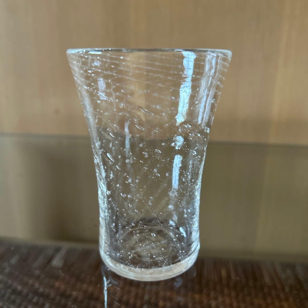 新品◆88 荒川尚也　螺旋状　アワグラス　宙吹きガラスコップ　ペア　晴耕社ガラス