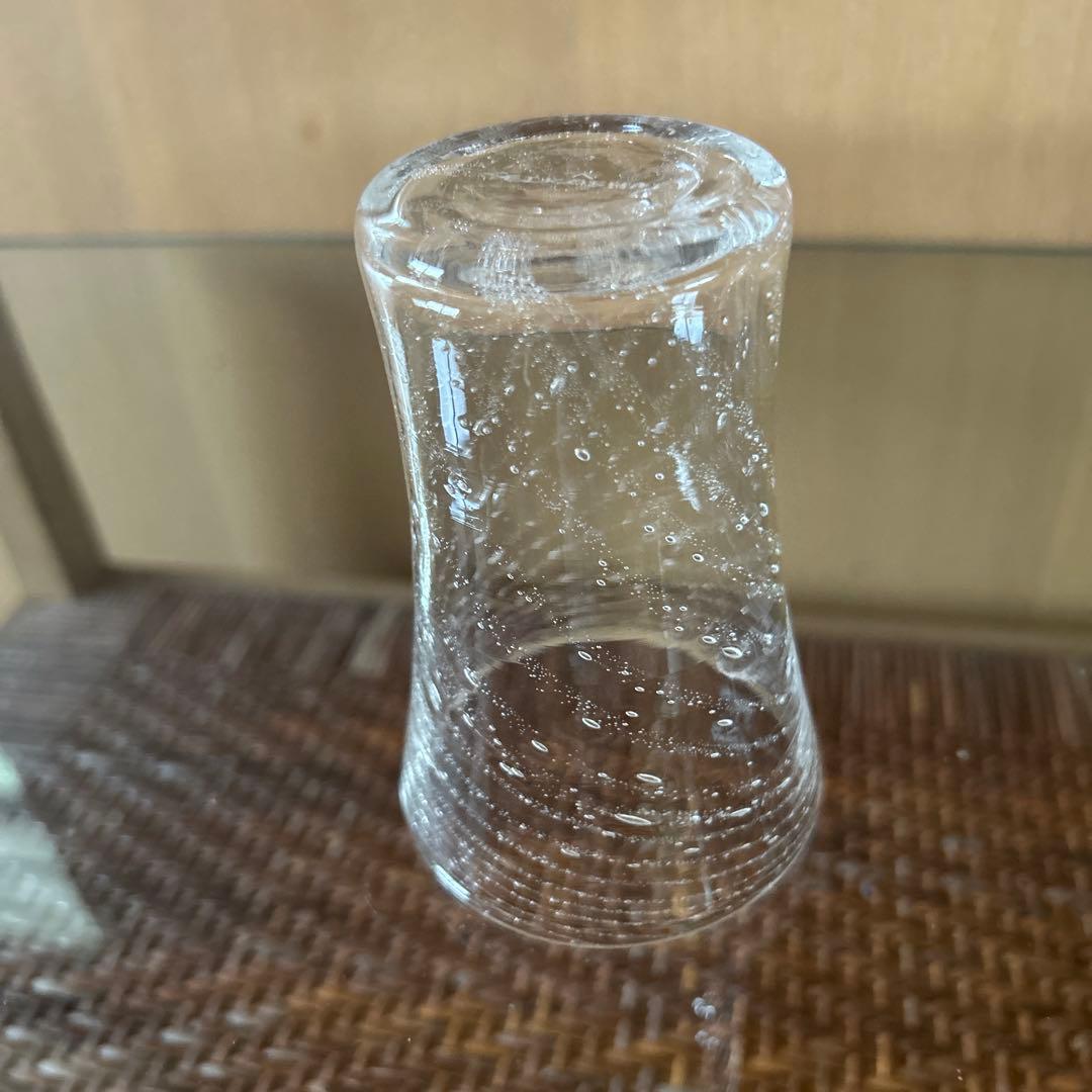 新品◆88 荒川尚也　螺旋状　アワグラス　宙吹きガラスコップ　ペア　晴耕社ガラス