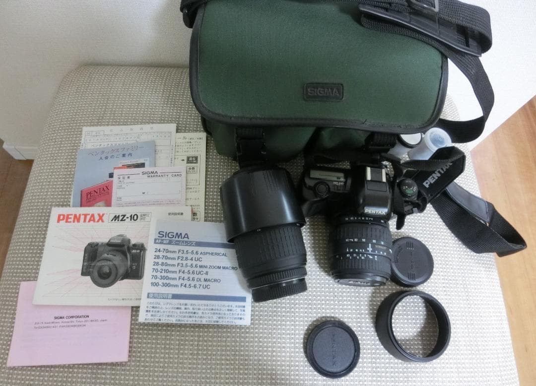 PENTAXフィルムカメラ MZ-10 SIGMAズームレンズ ＋取説＋三脚