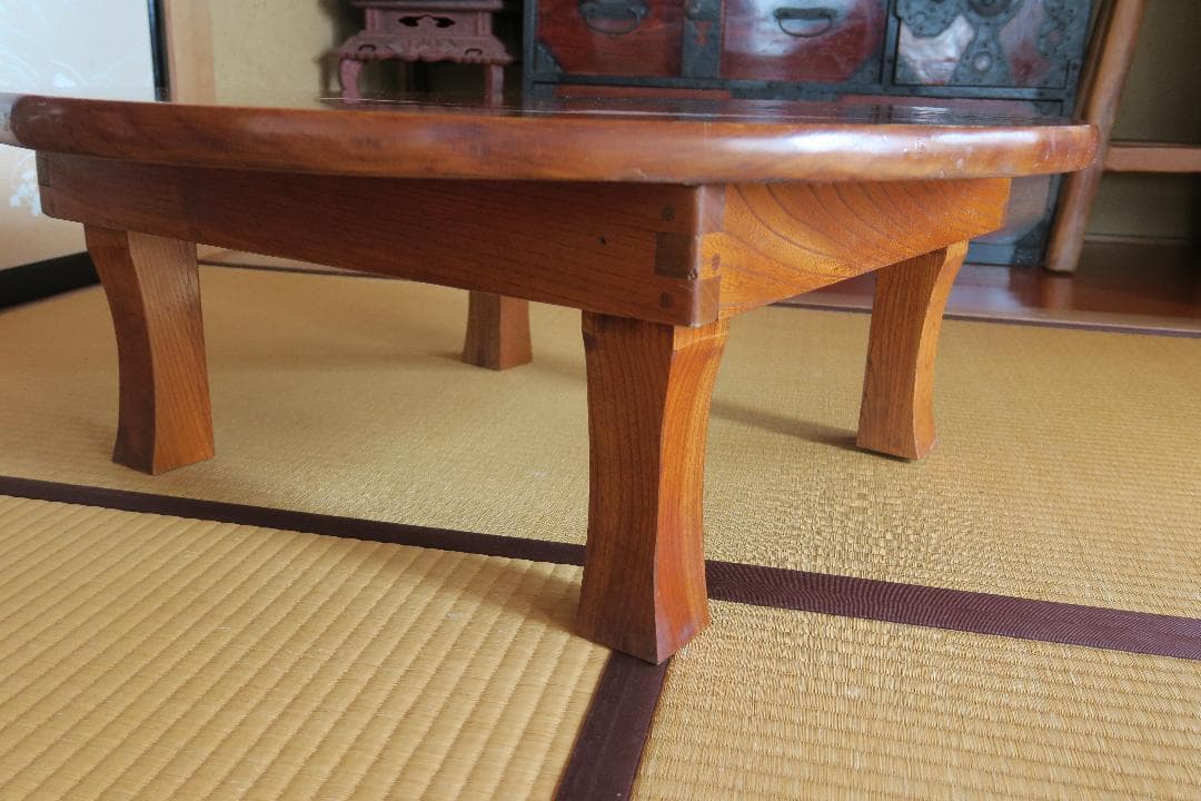 入手困難！欅一枚板　ちゃぶ台　折りたたみ　座卓