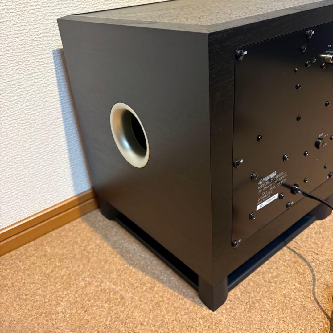 【美品】YAMAHA YST-SW010 サブウーファー スピーカー 黒木目