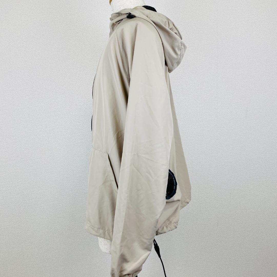 美品 空調服 ナイロン ジャケット ファン付き ベージュ 0048-A