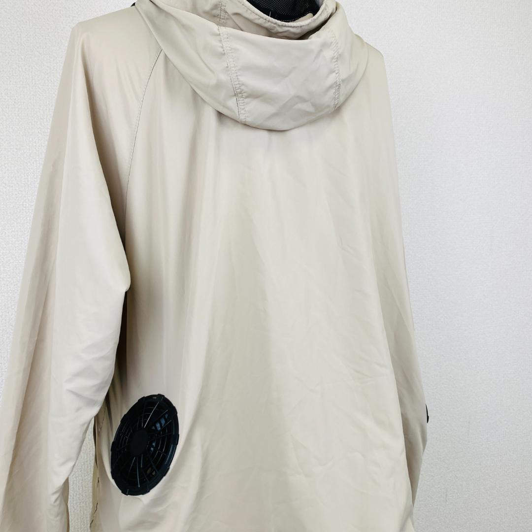 美品 空調服 ナイロン ジャケット ファン付き ベージュ 0048-A