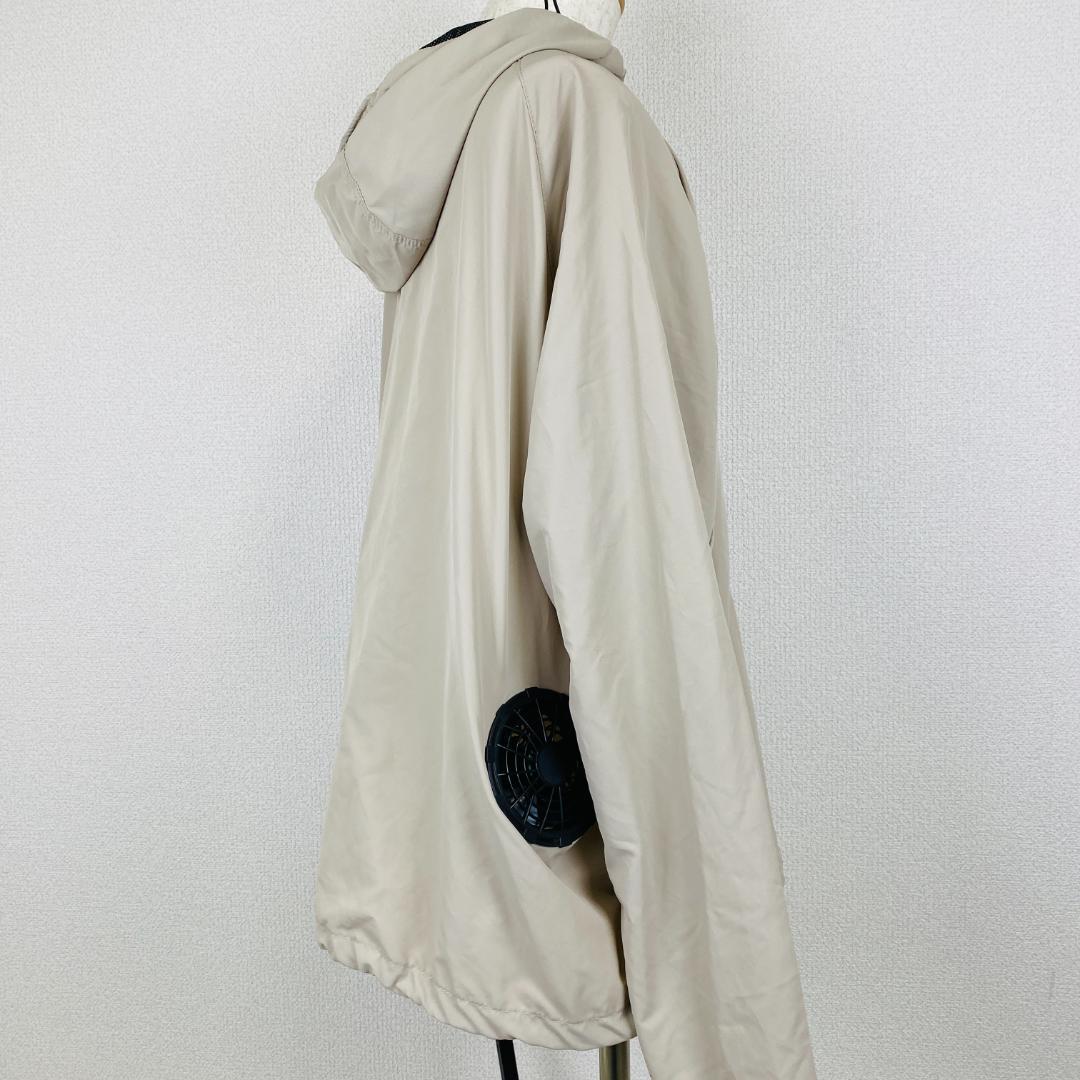 美品 空調服 ナイロン ジャケット ファン付き ベージュ 0048-A